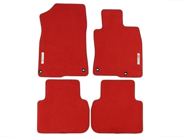 UKホンダ純正 HONDA シビック タイプ R FL5 右ハンドル車用 エレガンス フロアマット カーペット レッド TYPE Rロゴ ロゴプレート フロント リア 1台分 4枚セット CIVIC