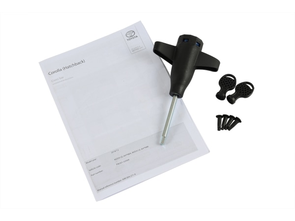 USトヨタ純正 TOYOTA カローラスポーツ 210系 NRE/ZWE/MZEA系 平成30年6月-現行 | GRカローラ GZEA14H 令和4年12月-現行 ルーフラック クロスバー ルーフキャリア ベースキャリア 1台分 2本セット シルバー アルミ製 サイドカバー キー付