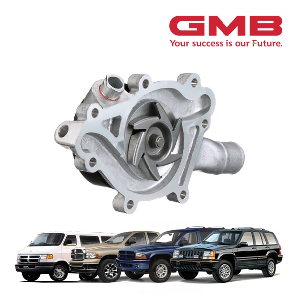 【GMB 正規品】ダッジ 99-03y ラムバン 94-03y ラムピックアップ 98-03y デュランゴ 3.9L 5.2L 5.9L | 93-98y ジープ グランドチェロキー ZJ  5.2L 5.9L ウォーターポンプ 120-3041