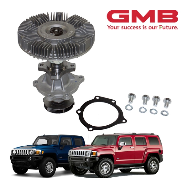 【GMB 正規品】ハマー HUMMER 06-10y H3 3.5L 3.7L ｜09-10y H3T 3.7L ウォーターポンプ ファンクラッチ付 ファンカップリング 130-0018