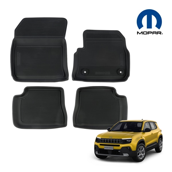 MOPAR純正 JEEP 24y- ジープ アベンジャー FH 右ハンドル車用 オールウェザー フロアマット ラバーマット フロント リア 1台分 4枚セット ブラック モパー