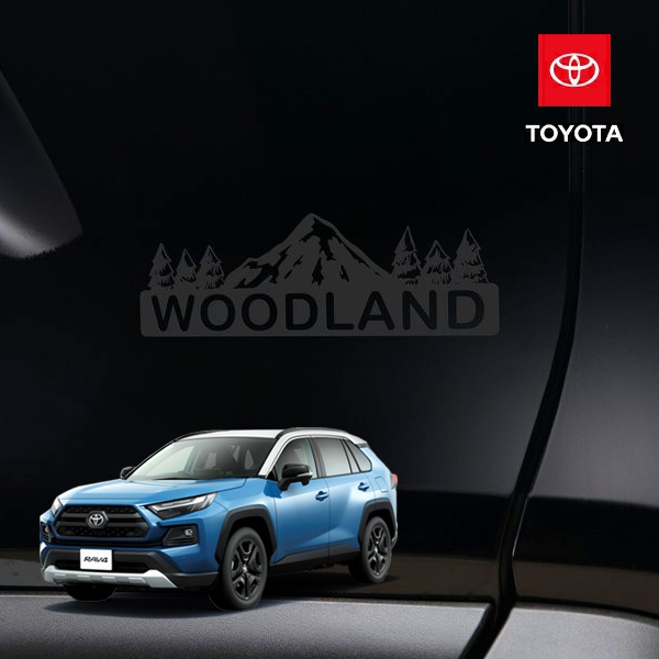 USトヨタ純正 TOYOTA RAV4 50系 平成31年4月-令和7年12月 Woodland Edition デカール グレー リアゲート用