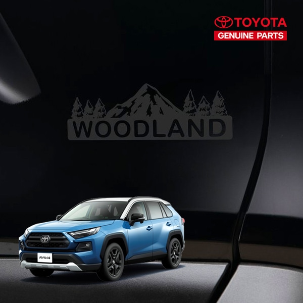 USトヨタ純正 TOYOTA RAV4 50系 平成31年4月-令和7年12月 Woodland Edition デカール グレー リアゲート用