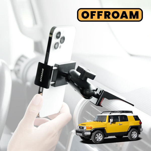 【OFFROAM 正規品】トヨタ TOYOTA FJクルーザー GSJ15W エアコン固定 スマートフォンホルダー スマホホルダー スマホスタンド 車載ホルダー 右ハンドル/左ハンドル共通