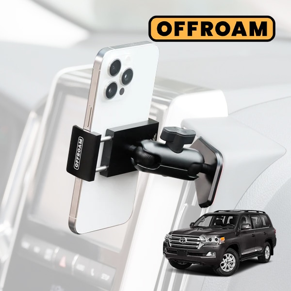【OFFROAM 正規品】トヨタ TOYOTA ランドクルーザー 200系 UZJ200W URJ202W ランクル200 平成19年9月-令和3年8月 エアコン固定 スマートフォンホルダー スマホホルダー スマホスタンド 車載ホルダー 右ハンドル車対応