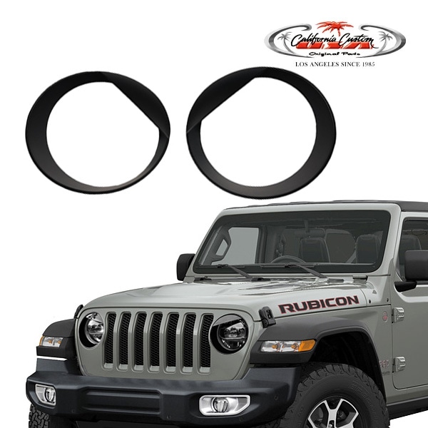 カリフォルニアカスタム JEEP ジープ JL ラングラー | JT グラディエーター アングリーフェイス ヘッドライト ガーニッシュ カバー インサート アイライン ヘッドランプ 吊り目
