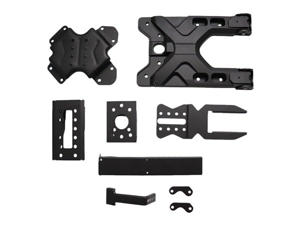 カリフォルニアカスタム JEEP ジープ JK ラングラー 背面タイヤ キャリアマウント スペアタイヤ 延長ブラケット テクスチャーブラック スチール