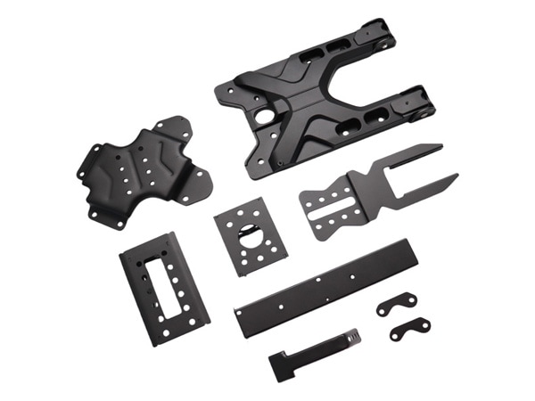 カリフォルニアカスタム JEEP ジープ JK ラングラー 背面タイヤ キャリアマウント スペアタイヤ 延長ブラケット テクスチャーブラック スチール