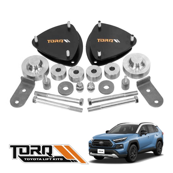 【TORQ Engineering 正規品】トヨタ RAV4 50系 平成31年4月-令和7年12月 2インチ リフトアップ レベリングキット フロントストラットスペーサー フロントスタビライザーブラケット リアクレードルスペーサー リアスプリングスペーサー 