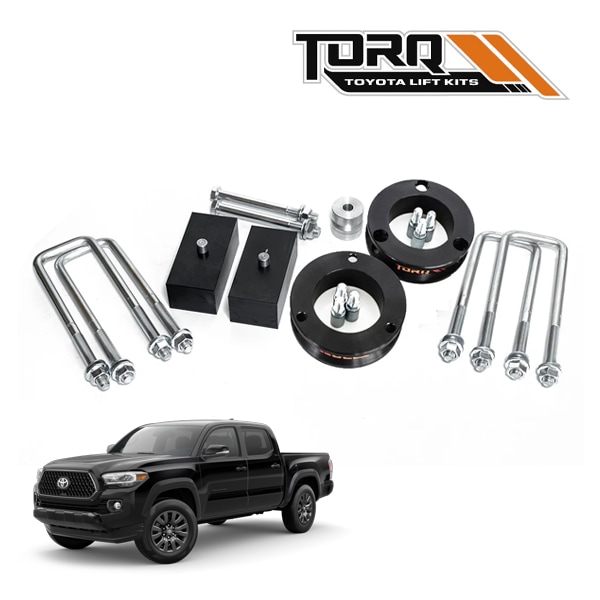 【TORQ Engineering 正規品】05-23y トヨタ タコマ フロント 3インチ リア 2インチ リフトアップ レベリングキット コイル ストラットスペーサー 延長バンプストップ一式