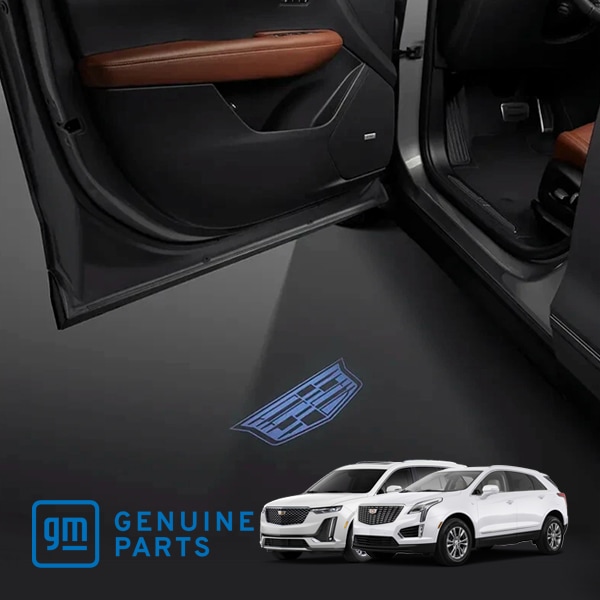 GM純正 21y- キャデラック XT5 XT6 パドルライト ウェルカムランプ アプローチランプ 左右 1台分 キャデラッククレストロゴ 84388982