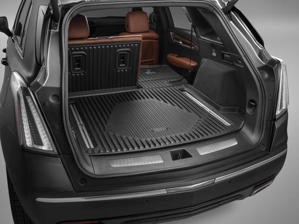 GM純正 19y- キャデラック XT5 オールウェザー リア カーゴプロテクター カーゴマット ラゲッジマット カーゴライナー トランクマット シートバックプロテクター 後部座席背面カバー付 キャデラッククレストロゴ入 ブラック 84507196