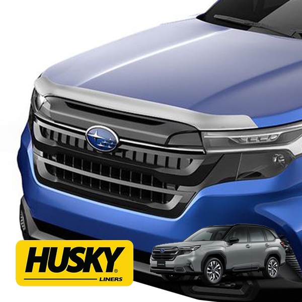 【HUSKY LINERS 正規品】スバル SUBARU フォレスター SL系 令和7年4月-現行 Aeroskin フードプロテクター バグガード ボンネットガード ボンネットプロテクター クローム 両面テープ ハスキーライナーズ