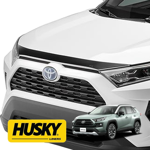 【HUSKY LINERS 正規品】トヨタ TOYOTA RAV4 50系 平成31年4月-令和7年12月 Aeroskin フードプロテクター バグガード ボンネットガード ボンネットプロテクター スモーク 両面テープ ハスキーライナーズ