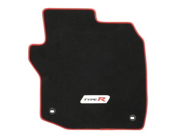 UKホンダ純正 HONDA シビック タイプ R FK2 右ハンドル車用 平成27年12月-平成28年6月 エレガンス フロアマット カーペット レッドエッジ TYPE Rロゴ ロゴプレート フロント リア 1台分 4枚セット CIVIC