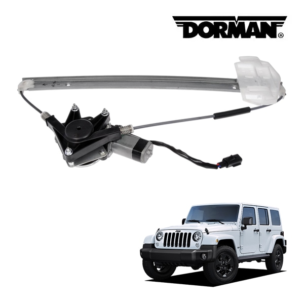 【DORMAN 正規品】ジープ JEEP JK ラングラー P/W パワーウインドウ レギュレーター フロント 左側 運転席側 LH フロントドア ウィンドウレギュレーター 電装 748-912