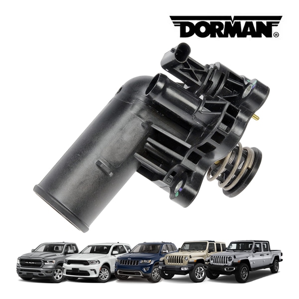 【DORMAN 正規品】ジープ JEEP JL ラングラー JT グラディエーター 16-22y グランドチェロキー WK ダッジ DODGE 16y- デュランゴ 19y- ラム 1500 3.6L V6用 サーモスタットハウジングASSY 5184977AH