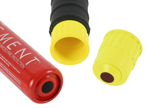 ELEMENT スティック型消火器 + マグネットクリップマウントセット E50 サイズ 30x3.2cm 重さ230g 噴射時間50秒 2025年製造 使用期限15年 メンテナンス不要 後片付け不要 残留物ゼロ エアゾール 軽量 コンパクト 初期消火 簡易消火器具