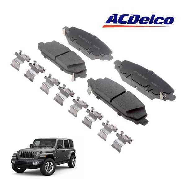 【ACDELCO 正規品】ジープ JEEP JL ラングラー 2.0L / 3.6L V6 / 6.4L V8用 リアブレーキパッド 1台分 左右セット アドバンテージ Silver セラミック 14D2186CH