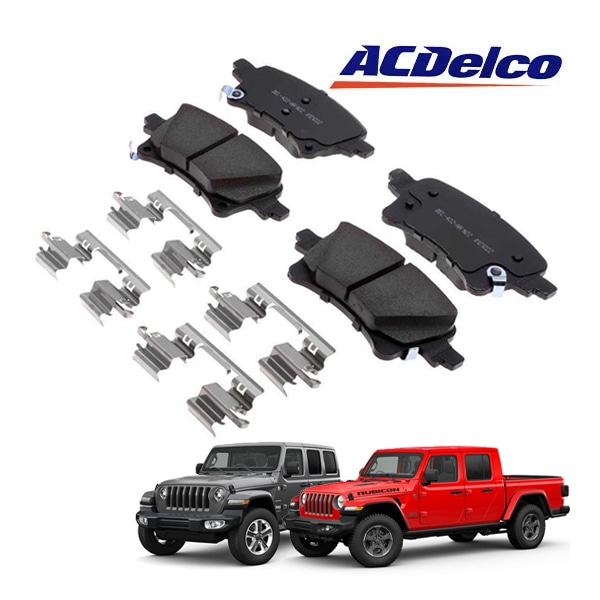 【ACDELCO 正規品】ジープ JEEP JL ラングラー JT グラディエーター 2.0L / 3.6L V6 / 6.4L V8用 リアブレーキパッド 1台分 左右セット プロフェッショナル Gold セラミック 17D2233CH