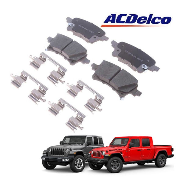 【ACDELCO 正規品】ジープ JEEP JL ラングラー JT グラディエーター 2.0L / 3.6L V6 / 6.4L V8用 リアブレーキパッド 1台分 左右セット アドバンテージ Silver セラミック 14D2233CH