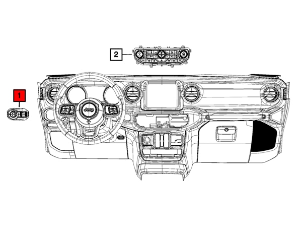 MOPAR純正 ジープ JEEP 18-22y JL ラングラー ヘッドランプスイッチ ヘッドライトスイッチ 1個 68292842AC