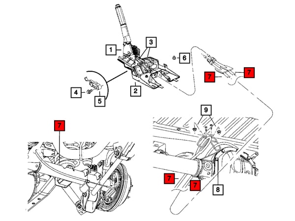 MOPAR純正 ジープ JEEP JL ラングラー パーキングブレーキケーブル サイドブレーキケーブル 右側 RH 1個 68242475AD