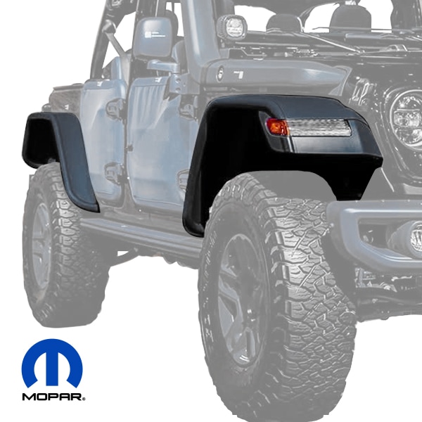 MOPAR純正 ジープ JEEP JL ラングラー ハイトップスチールフェンダーキット フロント リア 左右 1台分 サテンブラックパウダーコート