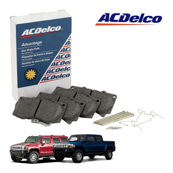 【ACDELCO 正規品】ハマー HUMMER 06-10y H3 09-10y H3T フロント ブレーキパッド 1台分 左右セット アドバンテージ Silver セミメタリック 14D1119CH