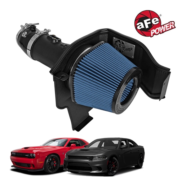 【aFe Power 正規品】15-16y ダッジ チャージャー チャレンジャー SRT ヘルキャット V8 6.2L スーパーチャージャー HEMI Magnum FORCE Stage-2 コールドエアインテーク エアフィルター Pro5R フィルター(湿式) 54-12802 エアーフィルター エアクリーナー