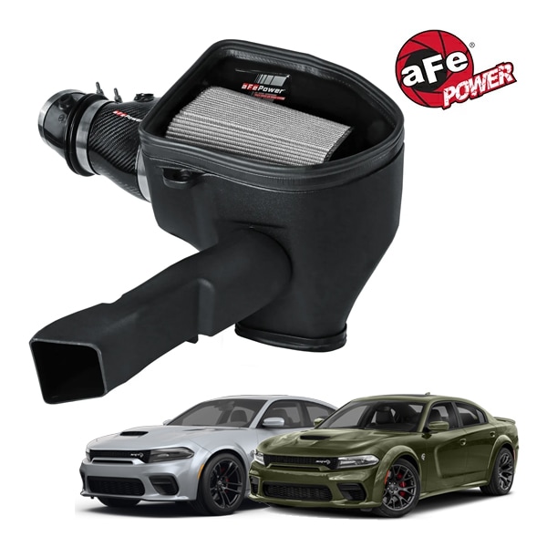 【aFe Power 正規品】21-23y ダッジ チャージャー SRT Jailbreak ヘルキャット レッドアイ ワイドボディ V8 6.2L スーパーチャージャー HEMI Track Series カーボンファイバー コールドエアインテーク エアフィルター Pro DRY S フィルター(乾式) 57-10027D