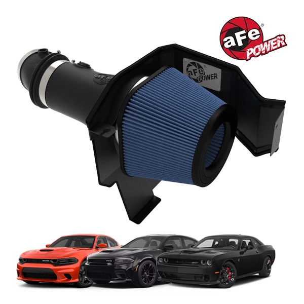 【aFe Power 正規品】17-23y ダッジ チャージャー SRT ヘルキャット ワイドボディ 17-18y チャレンジャー SRT ヘルキャット V8 6.2L スーパーチャージャー Magnum FORCE Stage-2 コールドエアインテーク エアフィルター Pro5R フィルター(湿式) 54-12852R