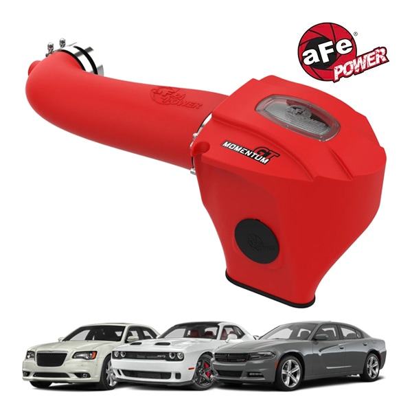 【aFe Power 正規品】11-23y ダッジ チャージャー V8 5.7L HEMI 11-23y チャレンジャー 11-14y クライスラー 300 V8 5.7L Momentum GT Red Edition コールドエアインテーク エアフィルター Pro DRY S フィルター(乾式) 51-72202-R エアーフィルター エアクリーナー