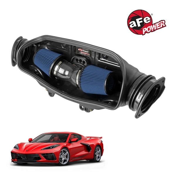 【aFe Power 正規品】20-25y シボレー コルベット (C8) V8 6.2L Track Series カーボンファイバー コールドエアインテーク エアフィルター Pro5R フィルター(湿式) 57-10013R エアーフィルター エアクリーナー