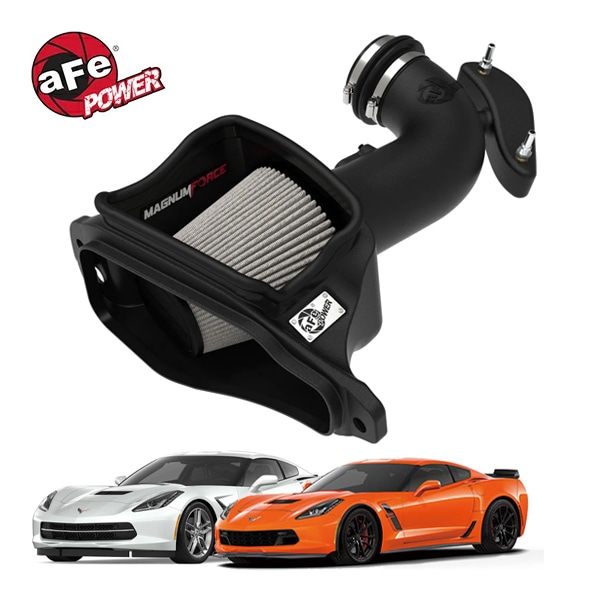 【aFe Power 正規品】17-19y シボレー コルベット (C7) Grand Sport 14-19y コルベット (C7) Stingray V8 6.2L Magnum FORCE Stage-2 コールドエアインテーク エアフィルター Pro DRY S フィルター(乾式) 54-13041D エアーフィルター エアクリーナー