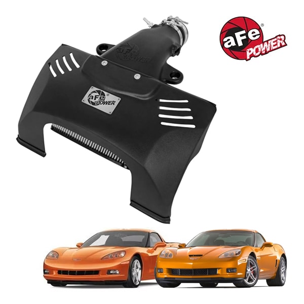 【aFe Power 正規品】06-13y シボレー コルベット Z06 (C6) V8 7.0L 08-13y シボレー コルベット (C6) V8 6.2L Magnum FORCE Stage-2 コールドエアインテーク エアフィルター Pro DRY S フィルター(乾式) 51-12732 エアーフィルター エアクリーナー