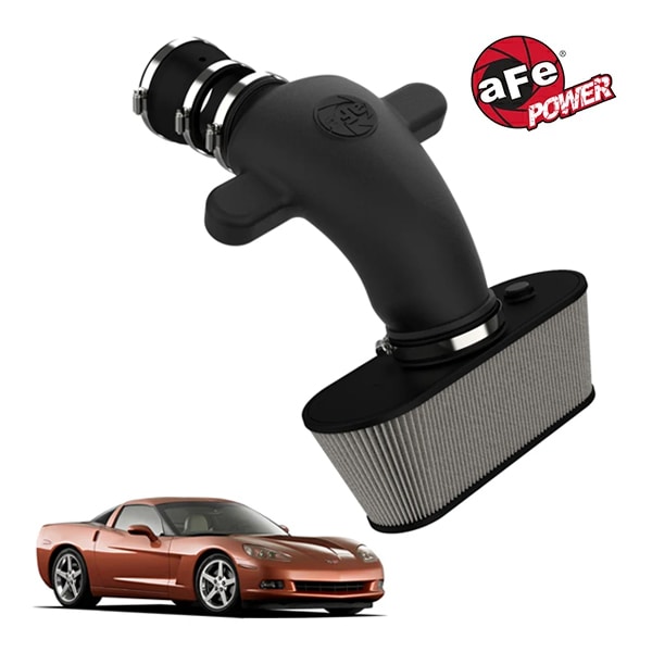 【aFe Power 正規品】05-07y シボレー コルベット (C6) LS2 V8 6.0L Magnum FORCE Stage-2 コールドエアインテーク エアフィルター Pro DRY S フィルター(乾式) 51-10902 エアーフィルター エアクリーナー