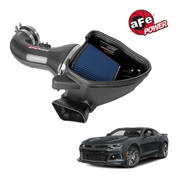 【aFe Power 正規品】17-24y シボレー カマロ ZL1 V8 6.2L スーパーチャージャー Track Series カーボンファイバー コールドエアインテーク エアフィルター Pro5R フィルター(湿式) 57-10018R エアーフィルター エアクリーナー