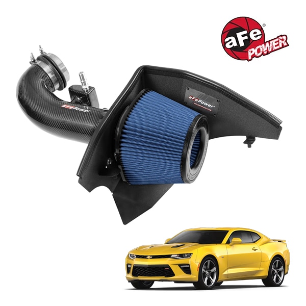 【aFe Power 正規品】16-24y シボレー カマロ SS V8 6.2L Track Series カーボンファイバー コールドエアインテーク エアフィルター Pro5R フィルター(湿式) 57-10005R エアーフィルター エアクリーナー