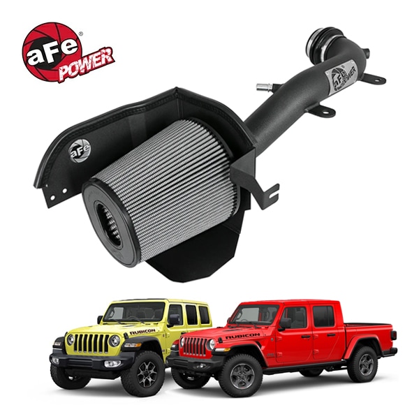 【aFe Power 正規品】ジープ 18y- JL ラングラー 20y- JT グラディエーター V6 3.6L Magnum FORCE Stage-2 XP コールドエアインテーク エアフィルター Pro DRY S フィルター(乾式) 54-13078D エアーフィルター エアクリーナー