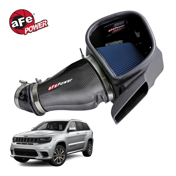 【aFe Power 正規品】18y ジープ グランドチェロキー WK トラックホーク V8 6.2L スーパーチャージャー HEMI Track Series カーボンファイバー コールドエアインテーク エアフィルター Pro5R フィルター(湿式) 57-10002R エアーフィルター エアクリーナー
