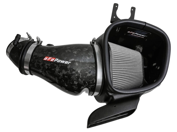 【aFe Power 正規品】ジープ 18-21y グランドチェロキー WK トラックホーク 21-25y ダッジ デュランゴ SRT Hellcat V8 6.2L Track Series フォージド カーボンファイバー コールドエアインテーク エアフィルター Pro DRY S フィルター(乾式) 57-10028D