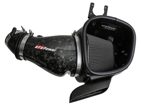 【aFe Power 正規品】ジープ 18-21y グランドチェロキー WK トラックホーク 21-25y ダッジ デュランゴ SRT Hellcat V8 6.2L Track Series フォージド カーボンファイバー コールドエアインテーク エアフィルター ブラック Pro5R フィルター(湿式) 57-10028K