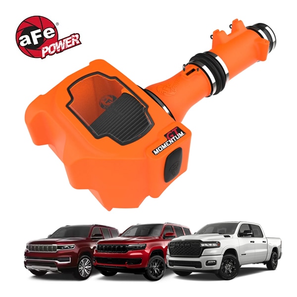 【aFe Power 正規品】25y- ラム 1500 ジープ 23y- ワゴニア L 23y- ワゴニア 23y- グランドワゴニア L 22y- グランドワゴニア L6 3.0L Hurricane Momentum GT Orange Edition コールドエアインテーク エアフィルター ブラック Pro5R フィルター(湿式) 50-70120KN