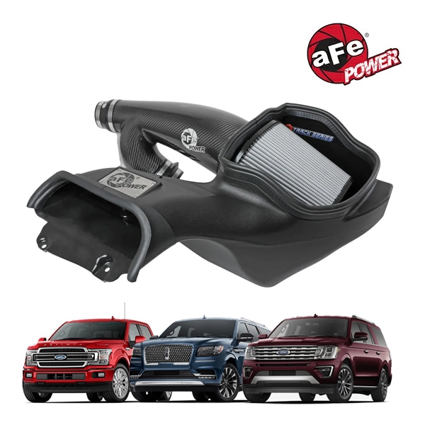 【aFe Power 正規品】18-21y リンカーン ナビゲーター フォード 17-20y F-150 ラプター 17-20y F-150 18-21y エクスペディション V6 3.5L エコブースト Track Series カーボンファイバー コールドエアインテーク エアフィルター Pro DRY S フィルター(乾式) 57-10010D