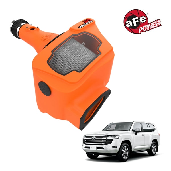 【aFe Power 正規品】トヨタ ランドクルーザー 300系 令和3年8月-現行 3.3L V6 ディーゼルエンジン車用 Momentum HD Orange Edition コールドエアインテーク エアフィルター Pro DRY S フィルター(乾式) 50-70098DN エアーフィルター エアクリーナー