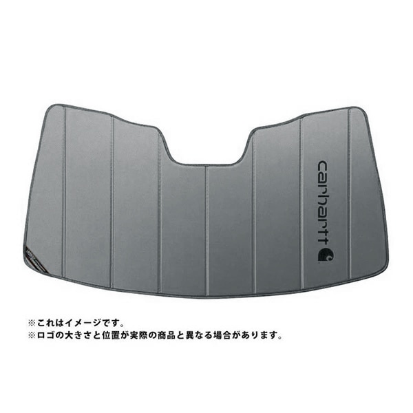 【CoverCraft 正規品】 専用設計 サンシェード グラベル 吸盤不要 折りたたみ式 15-19y フォード F-150 ミラーカメラ無 Carhartt カーハートコラボ仕様 カバークラフト ［真夏もへたらない3層構造で断熱効果抜群］ 