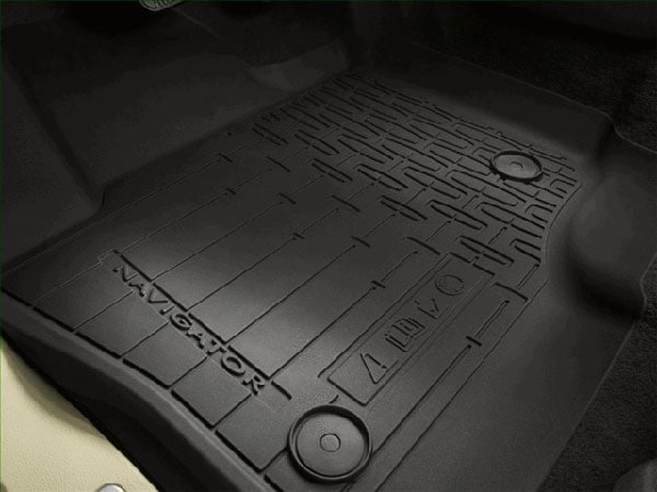 フォード純正 リンカーン 18-24y ナビゲーター オールウェザー ラバーマット ラバーフロアマット フロント リア 1台分 3枚セット NAVIGATORロゴ入 ブラック JL7Z7813300CA