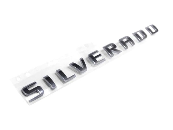 GM純正 シボレー CHEVROLET 07-19y シルバラード リアエンブレム SILVERADOロゴ 両面テープ リアゲート テールゲート 15129652