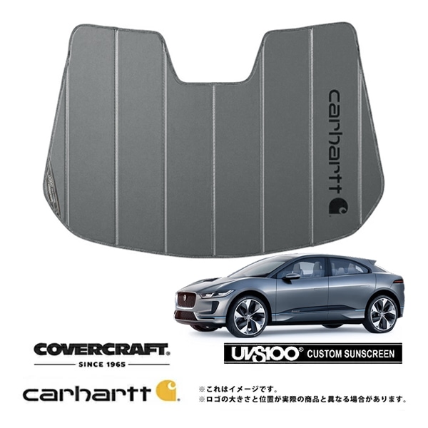 【CoverCraft 正規品】専用設計 サンシェード グラベル 吸盤不要 折りたたみ式 ジャガー JAGUAR I-Pace X590 DH系 Carhartt カーハートコラボ仕様 カバークラフト［真夏もへたらない3層構造で断熱効果抜群］